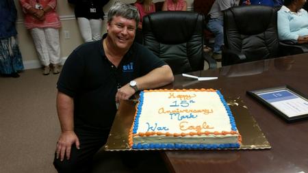 Mark McMeen recently celebrated his 15-year anniversary with the company. 